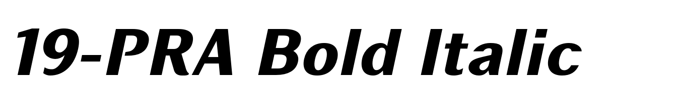 19-PRA Bold Italic